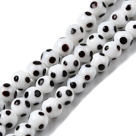 Handmade Lampwork Beads LAMP-D002-8mm-01F-1