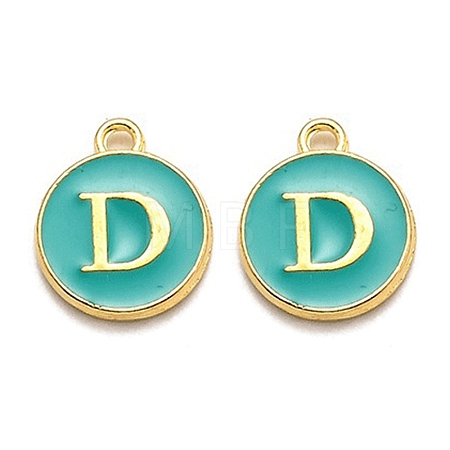 Golden Plated Alloy Enamel Charms LS-ENAM-Q437-15D-1
