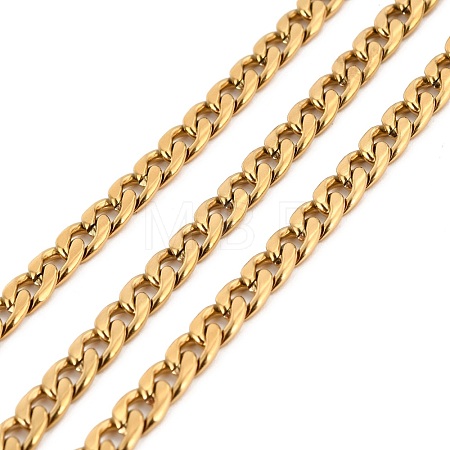 PVD Vacuum Plating 304 Stainless Steel Cuban Link Chains CHS-K016-02A-G-1