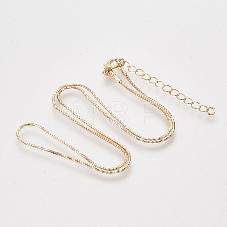Brass Square Snake Chain Necklace Making MAK-T006-10A-KC-1