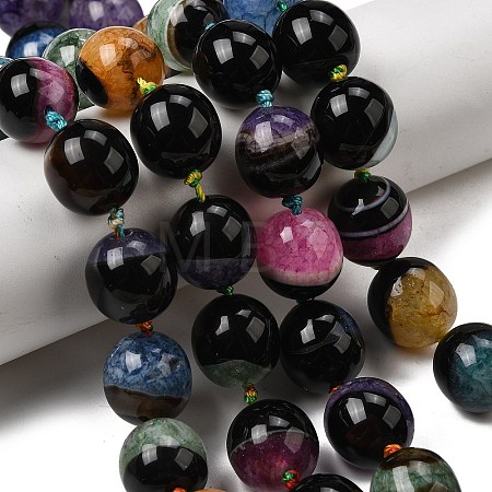 Natural Agate Beads Strands G-F820-B01-01-1