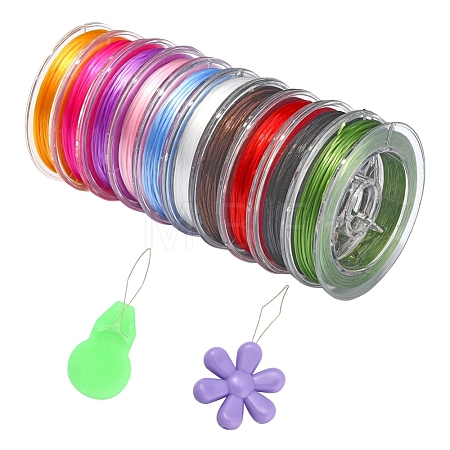 DIY 10 Rolls Strong Stretchy Beading Elastic Thread DIY-YW0005-88-1
