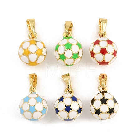 Brass Enamel Charm KK-CBADB87-08G-1