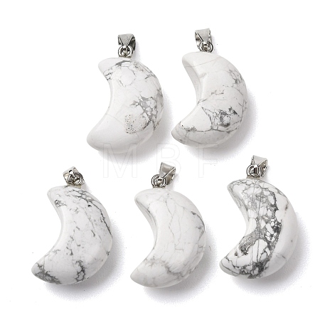 Natural Howlite Pendants G-F820-02J-01-1
