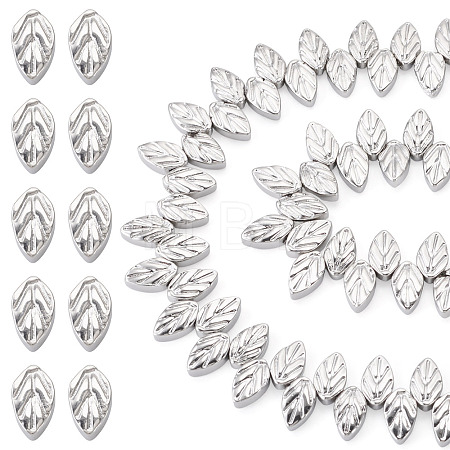 130Pcs 2 Strands Electroplate Glass Beads Strands EGLA-TA0013-56B-1
