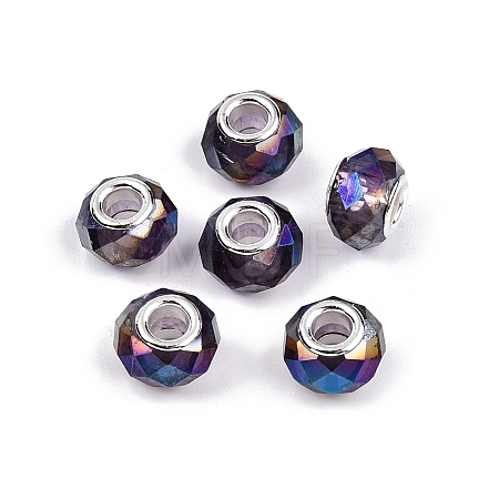 Transparent Glass European Beads GPDL-N004-D14mm-A16-1