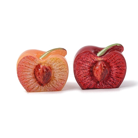 Opaque Resin Imitation Fruit Cabochons CRES-B038-03B-1