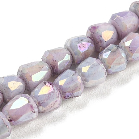 Electroplate Glass Beads Strand GLAA-G088-03-01A-1