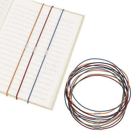 20Pcs 10 Colors Round Nylon Notebook Elastic Bands OCOR-GF0006-52-1