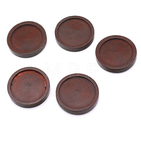 Natural Wood Cabochon Settings WOOD-WH0115-37B-F-1