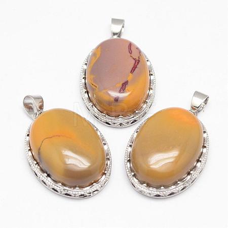Natural Mookaite Pendants G-D851-35-1