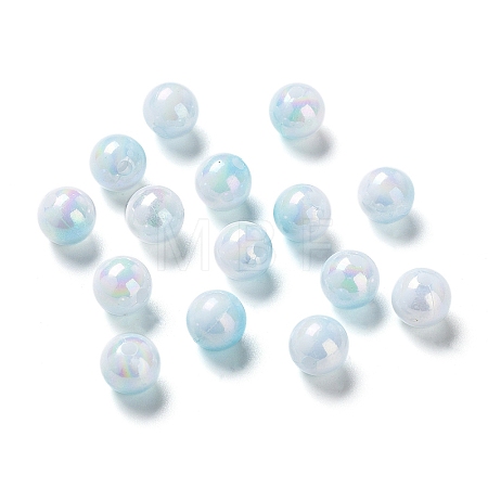 Two Tone Opaque Acrylic Beads SACR-P024-01A-W09-1