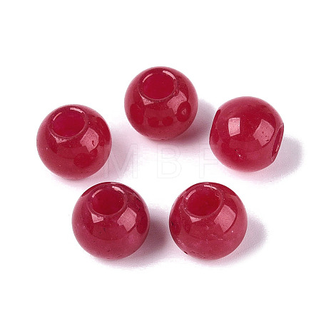 Natural White Jade European Beads G-Q607-01A-12-1