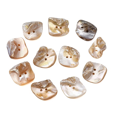 2-Hole Natural Shell Buttons SH-CBAA69B-02-1