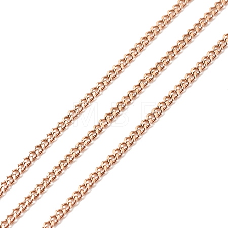 Ion Plating(IP) 304 Stainless Steel Curb Chains CHS-E005-02RG-1