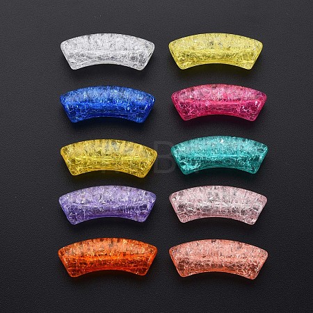 Transparent Crackle Acrylic Beads CACR-S009-001A-NM-1