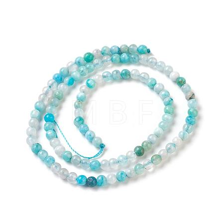 Natural Gemstone Hemimorphite Round Beads Strands G-L145-4mm-01-1