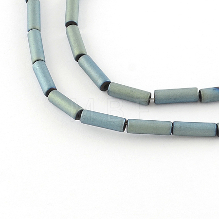 Tube Electroplate Non-magnetic Synthetic Hematite Bead Strands G-S203-22E-1