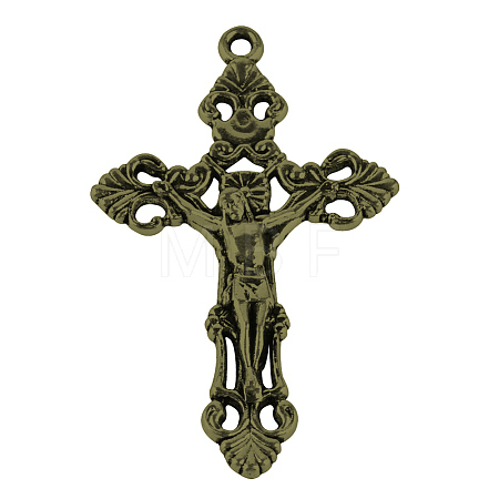 Tibetan Style Alloy Pendants TIBEP-S298-011AB-FF-1