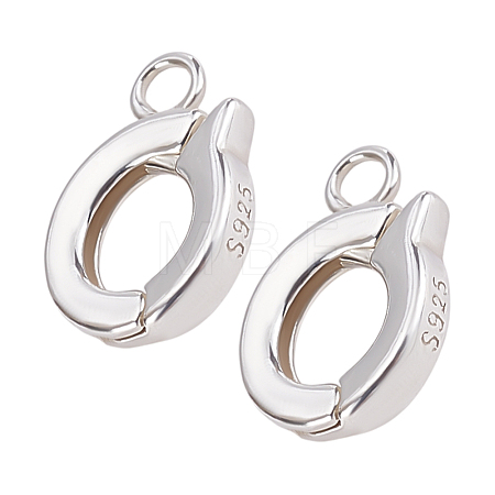Sterling Silver Twister Clasps STER-WH0065-014-1