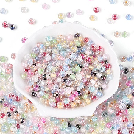 FGB Inside Colours Transparent Glass Seed Beads SEED-T009-01M-1