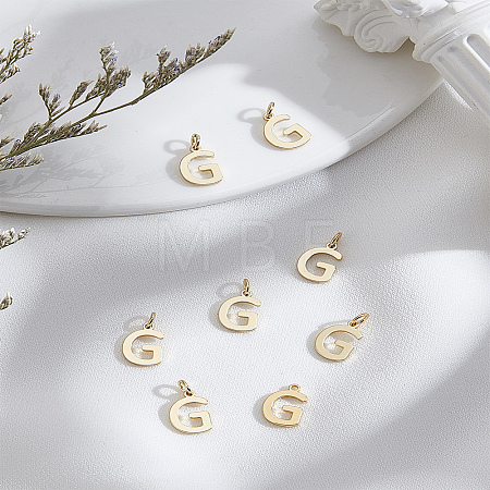 8Pcs Brass Charms KK-LP0001-85G-1