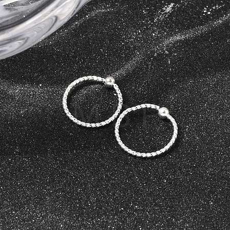 Brass Ball Captive Bead Nose Ring AJEW-G075-01S-02-1