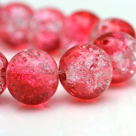Baking Paint Crackle Glass Bead Strands CCG-S001-4mm-15-1