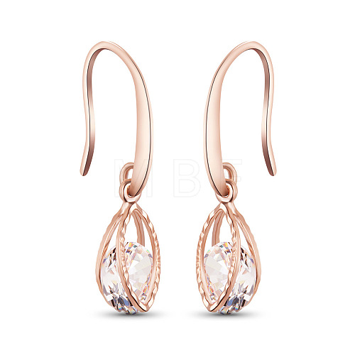 SHEGRACE Creative Design Rose Gold Plated Brass Hook Earrings JE99A-1