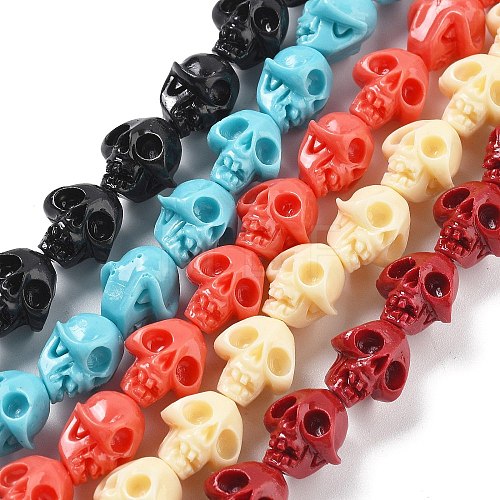 Synthetic Coral Carved Beads Strands CORA-M001-10-M-1