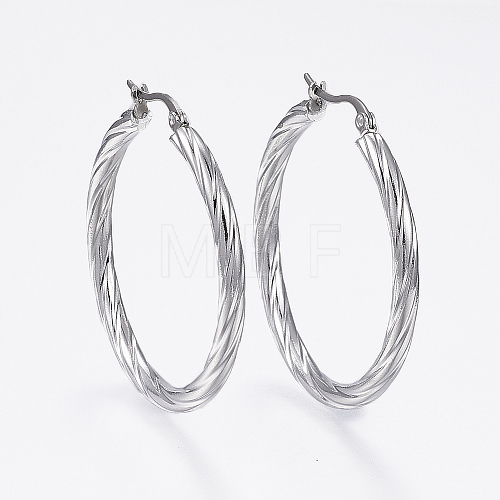 304 Stainless Steel Hoop Earrings X-EJEW-H322-17P-1