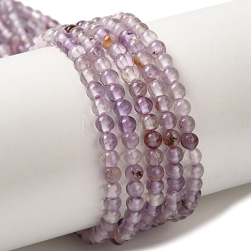 Natural Purple Lodolite Quartz/Purple Phantom Quartz Beads Strands G-B090-A21-03-1