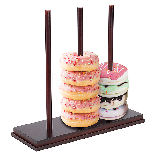 Wooden Donut Holder AJEW-WH0472-12-1