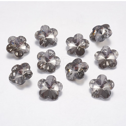 Faceted Glass Rhinestone Charms RGLA-F055-6x6-215-1