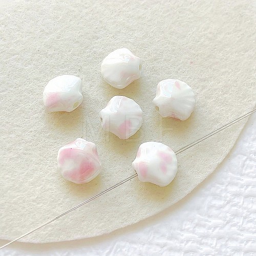 Shell Shape Handmade Porcelain Beads X1-PORC-E022-01A-1