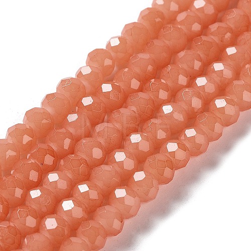 Baking Painted Imitation Jade Glass Bead Strands DGLA-A034-J8MM-A31-1