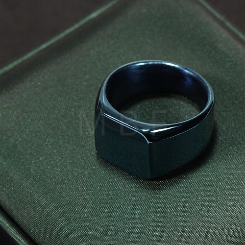 Square Titanium Steel Finger Rings WGB1DFB-14-1