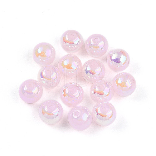 Electroplate Pearlized Glass Pearl Beads EGLA-T021-14C-09-1