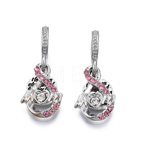 Rack Plating Alloy European Dangle Charms MPDL-N039-207-1