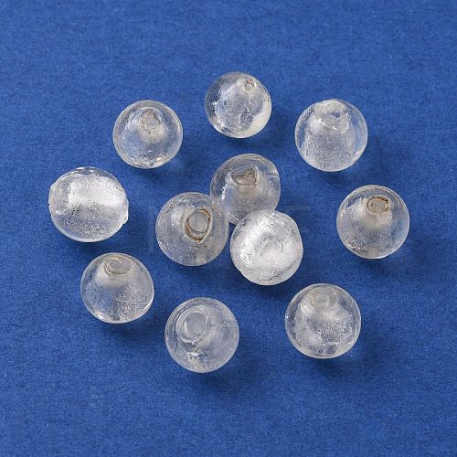 Handmade Silver Foil Glass Beads SLR12MM09Y-1