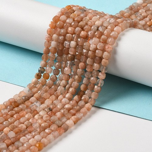 Natural Multi-Moonstone Beads Strands G-M426-B01-01-1