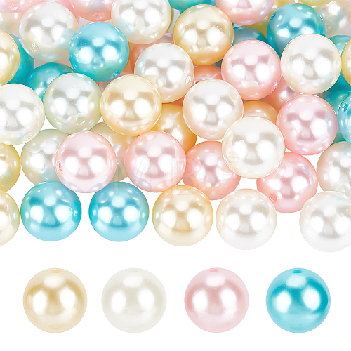   ABS Plastic Imitation Pearl Beads KY-PH0001-74B-1