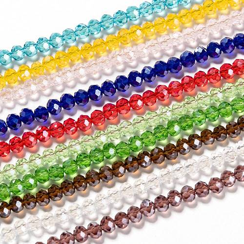Electroplate Glass Beads Strands EGLA-X0007-01C-4mm-1
