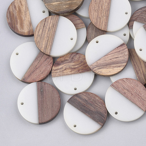 Resin & Walnut Wood Pendants RESI-S358-02B-02-1