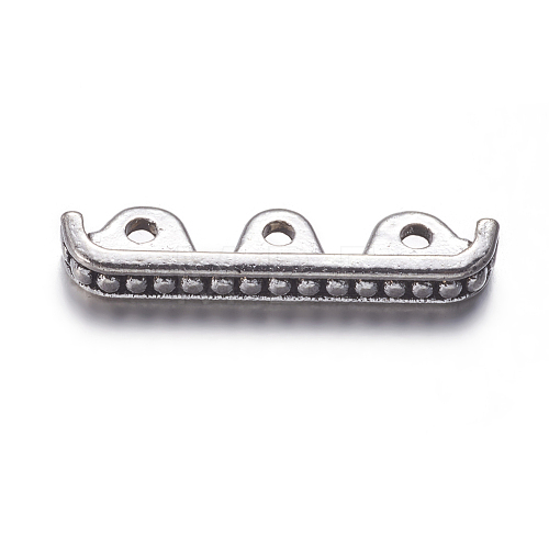3 Holes Tibetan Style Alloy Spacer Bars X-A0448Y-1