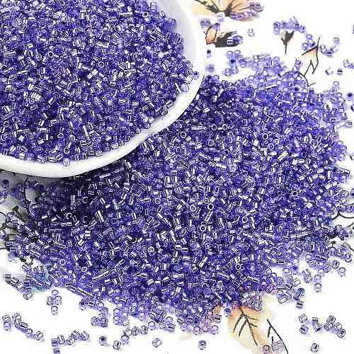 Baking Paint Silver Lined Glass Seed Beads SEED-H003-09G-1