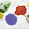 US 1 Set PET Hollow Out Drawing Painting Stencils DIY-MA0001-78-5