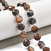 Dyed & Heated Natural Banded Agate Beads Strands G-C116-A83-01-2