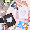 2 Sets 2 Colors 3 Inch PVC Mini Heart Hollow Photocard Holder Book AJEW-CP0005-83-4
