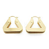 Brass Multi-Layer Triangle Hoop Earrings for Women EJEW-N011-90-2